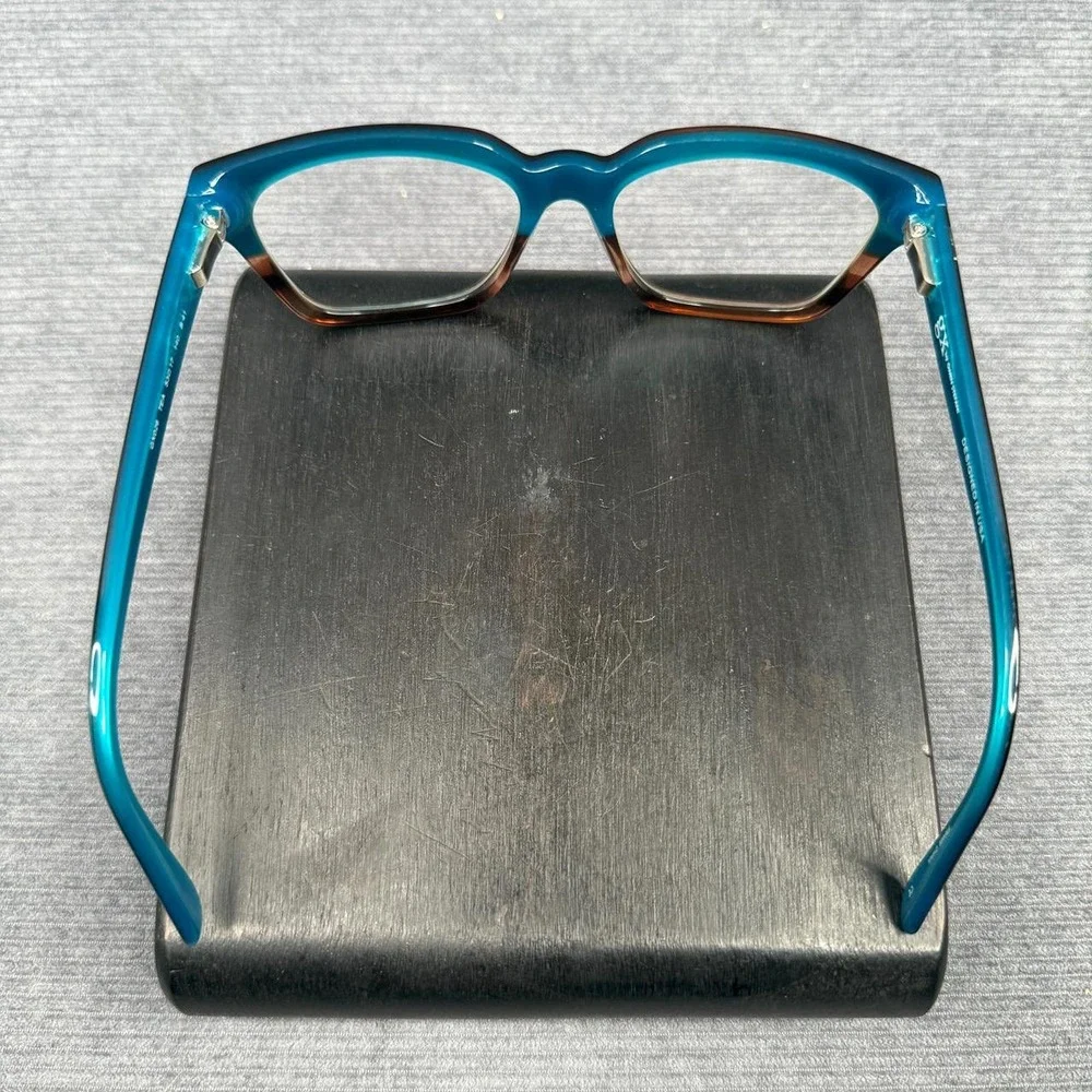 vTEA Teal Brown Square Eyeglass Frames‎ 53-17-140